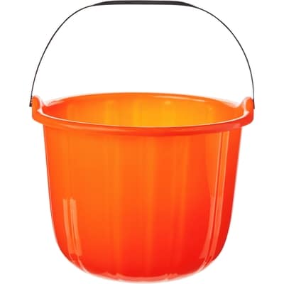 Plastic Pumpkin Pail Toothy Grin
