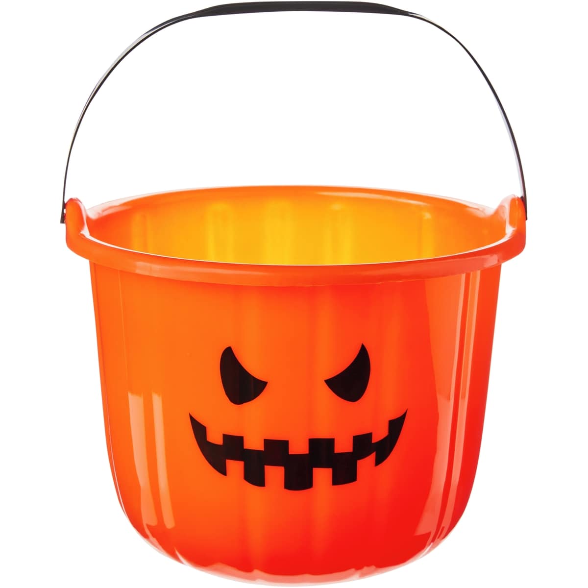 null Seau de plastique en forme de citrouille, grand sourire édenté 1 ea, 2,50 $/1ch