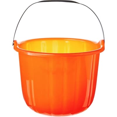 Plastic Pumpkin Pail Evil Grin