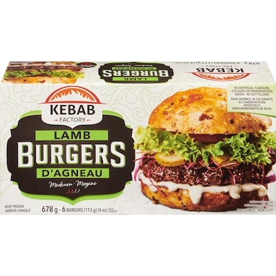 Kebab Factory Lamb Burgers Medium 678 g, $2.21/100g