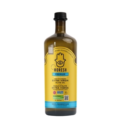 Moresh Huile d’olive extra vierge marocaine 1 l, 2,30 $/100ml