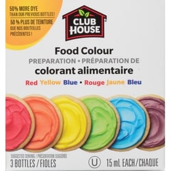 Club House Fioles Prep De Colorant Alimentaire 44 ml, 11,36 $/100ml