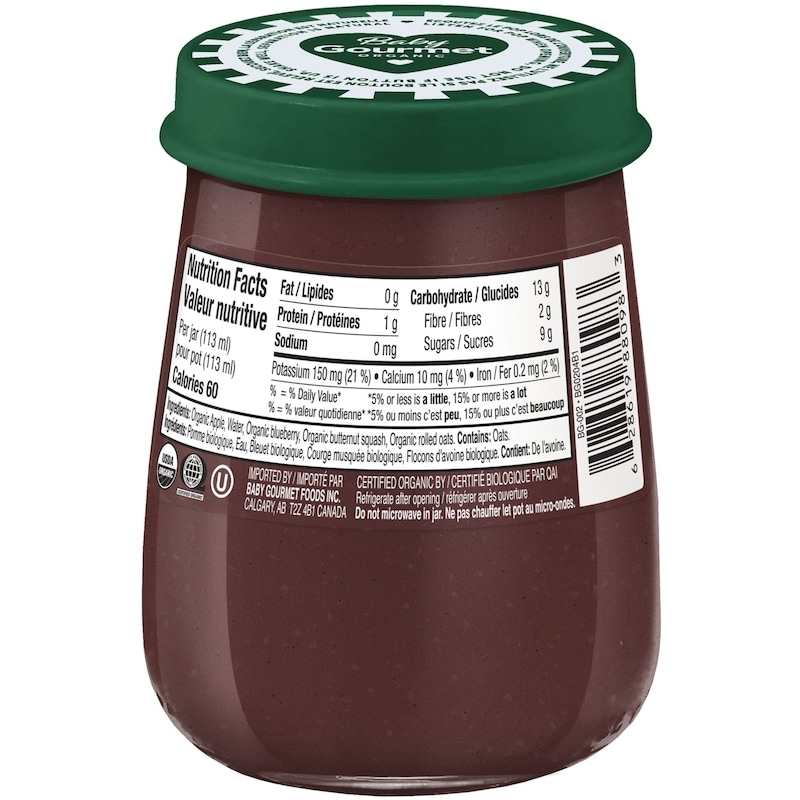 Organic Jar Apple Blueberry Crisp