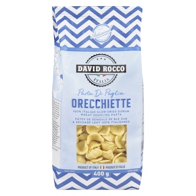 David Rocco 100% Italian Slow Dried Durum Wheat Semolina Pasta Orecchiette 400 g, $1.25/100g
