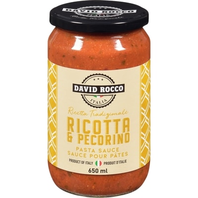 David Rocco Pasta Sauce Ricotta & Pecorino 650 ml, $1.54/100ml