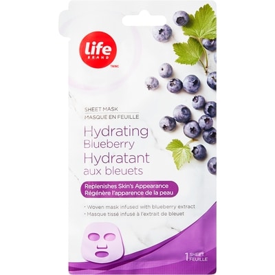Life Brand Hydrating Blueberry Sheet Mask 1 ea, $2.00/1ea