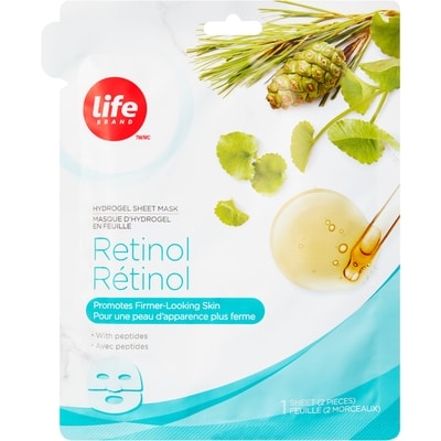 Life Masque d’hydrogel en feuille rétinol 1 ea, 3,99 $/1ch