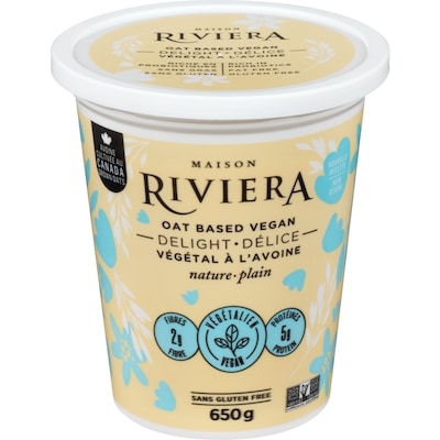 Riviera Oat Based Vegan Delight Plain 650 g, $1.08/100g