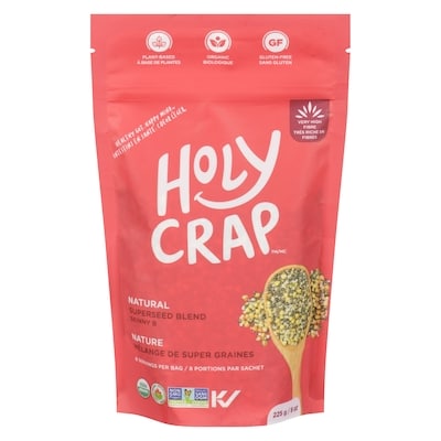 Holy Crap Organic Cereal Natural 225 g, $4.44/100g