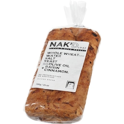 Loaf sliced bread raisins secs et cannelle