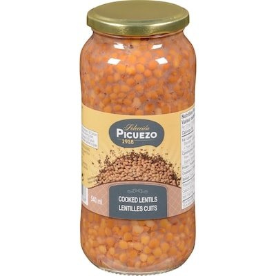 Picuezo Lentilles cuits 540 ml, 0,70 $/100ml