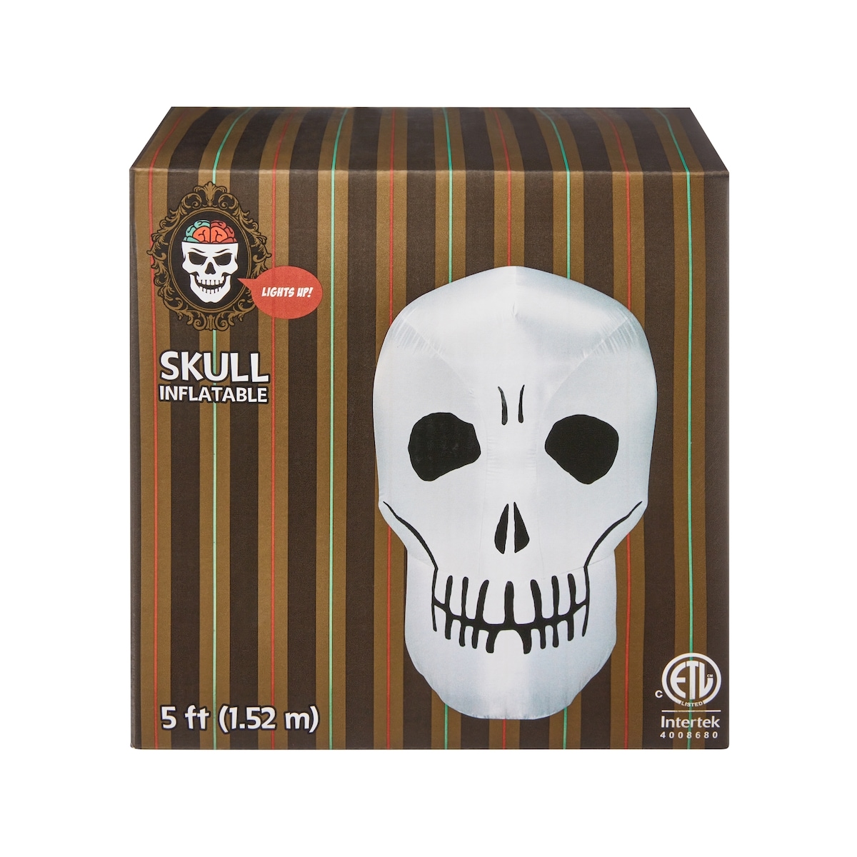 null 5-ft Baterry Operated Inflatable Skull   1 ea, $25.00/1ea