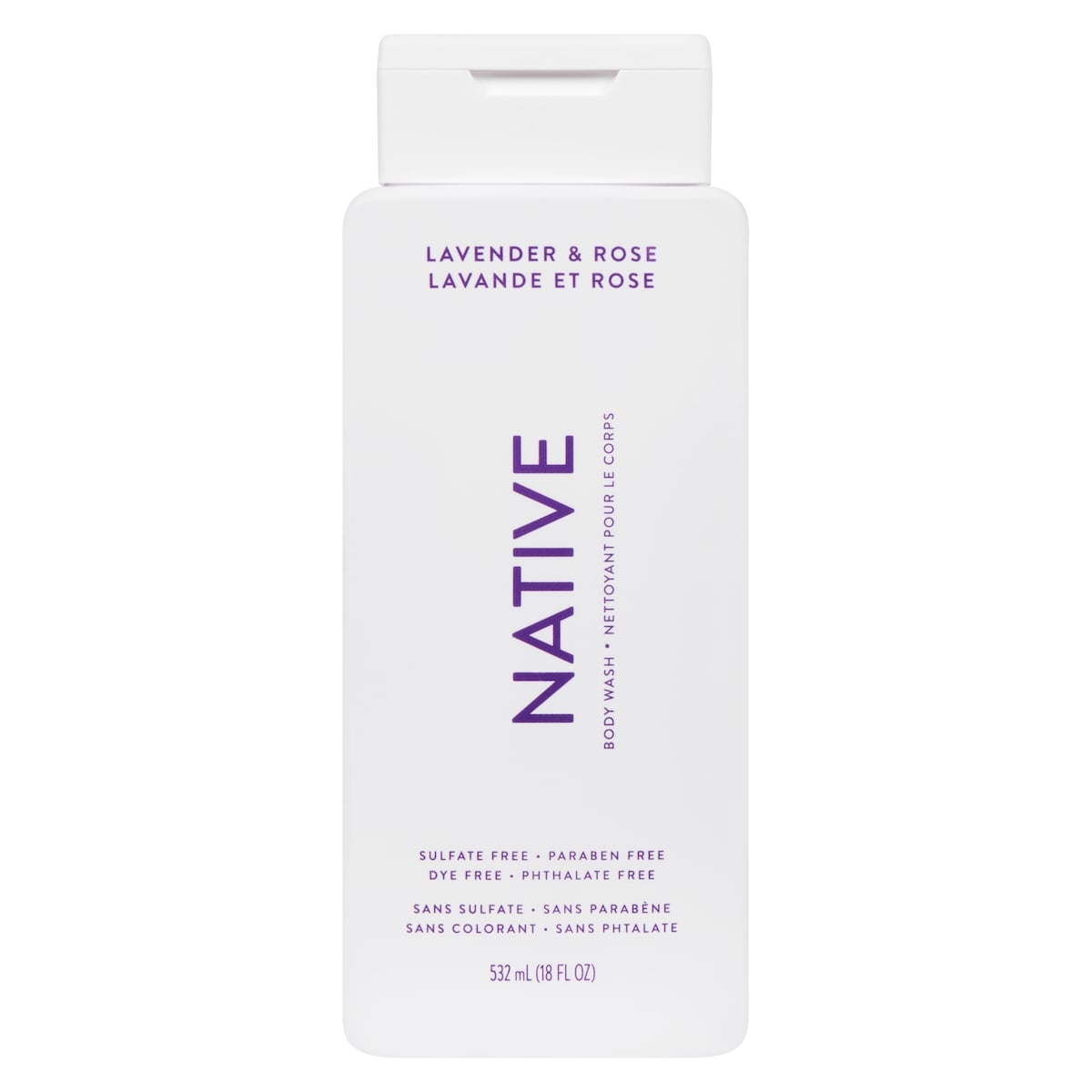 Native Natural Body Wash, Lavender and Rose, Sulfate Free, Paraben Free 532 ml, $2.26/100ml