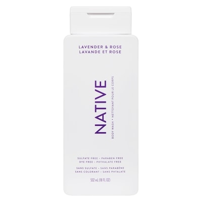 Native Natural Body Wash, Lavender and Rose, Sulfate Free, Paraben Free 532 ml, $2.82/100ml