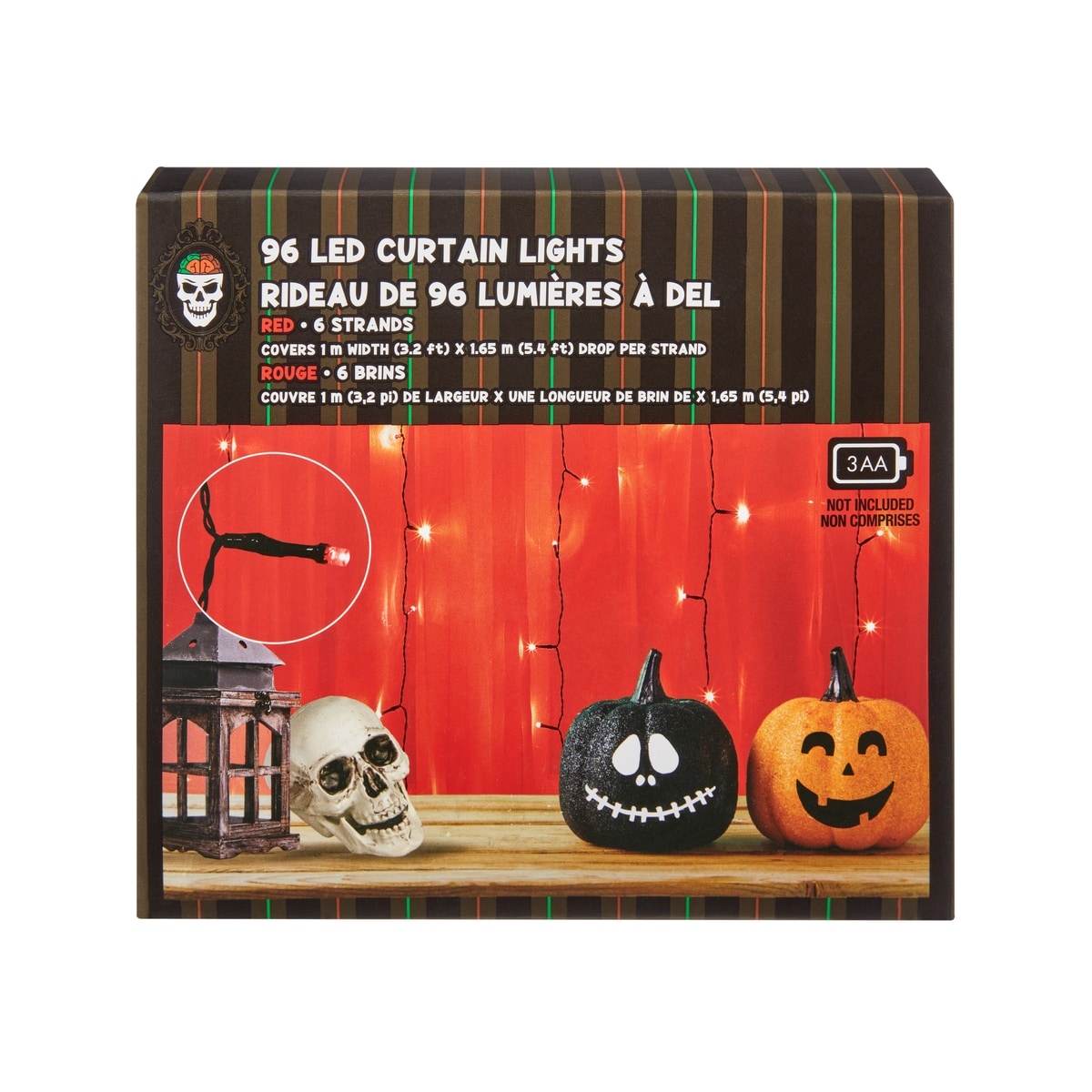 null Battery Operated Curtain Lights Black Wire - Red Lights  1 ea, $12.00/1ea