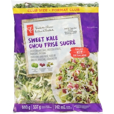 President's Choice Salad Kit Sweet Kale Club Size 680 g, $1.32/100g