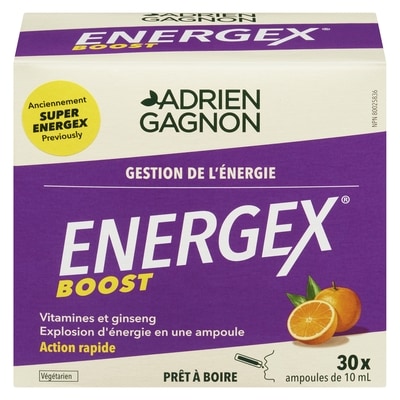Santé naturelle Energex boost gestion de l'énergie 30 ea, 0,63 $/1ch
