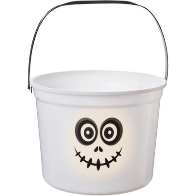 Light up Pumpkin Pail white