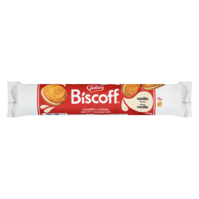 Lotus Biscoff Caramelised Sandwich Biscuits With A Vanilla Flavour Filling 150 g, $2.66/100g