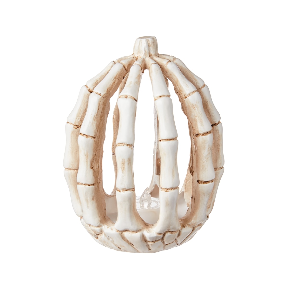 null 6In Battery Operated Pumpkin Décor -Bone   1 ea, $16.00/1ea
