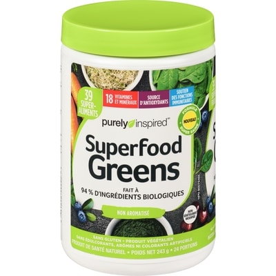 Purely Inspired Superfood greens non aromatisé 243 g, 13,99 $/100g