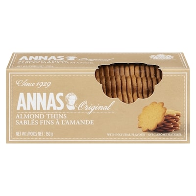 Annas Original Original Almond Thins 150 g, $3.33/100g