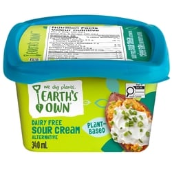 Earth's Own Dairy-Free Sour Cream Alternative 340 g, $1.91/100g