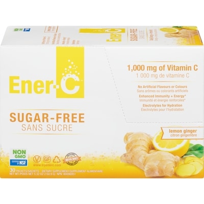 Ener C Sans sucre supplément alimentaire citron gingembre 150.9 g, 11,26 $/100g