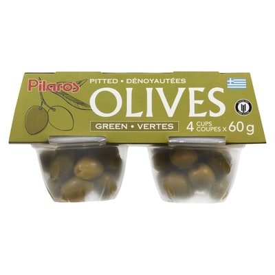 Green Olives, Pitted, 4 Cups