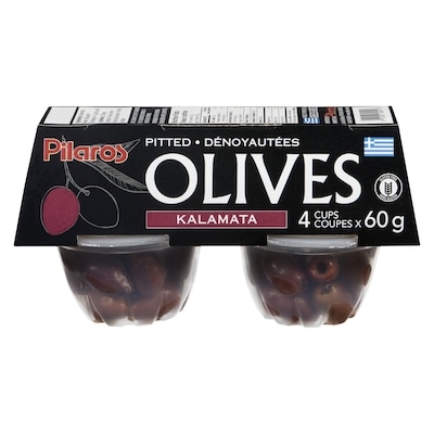 Pilaros Olives Kalamata, dénoyautées, 4 tasses 240 g, 3,12 $/100g