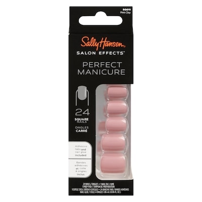 Sally Hansen Salon Effects Perfect Manicure press-on nails, Pink Clay, Square - 011 1.86 ml, $644.62/100ml