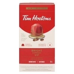 Tim Hortons Ground Coffee Bright Espresso 10 ea, $0.75/1ea