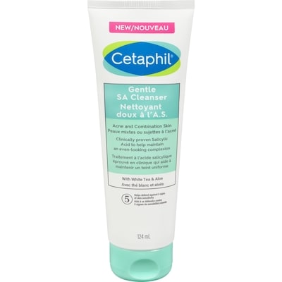 Cetaphil Nettoyant doux à l'a.s. avec thé blanc et aloès 124 ml, 11,60 $/100ml