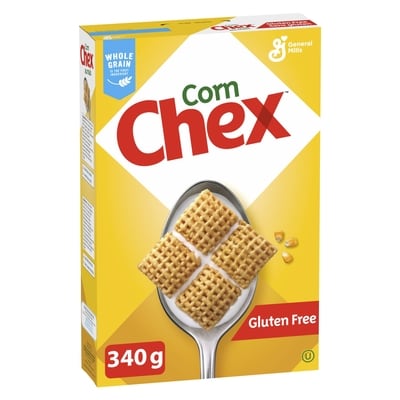 General Mills Corn Chex Breakfast Cereal, Gluten Free, Whole Grains, 340 g 340 g, $1.76/100g