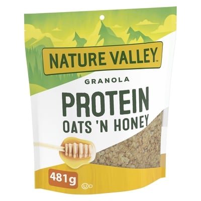 General Mills Protein Granola, Oats 'n Honey, Family Size 481 g, $1.46/100g