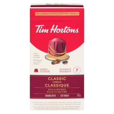 Tim Hortons Ground Coffee Classic Lungo 10 ea, $0.90/1ea