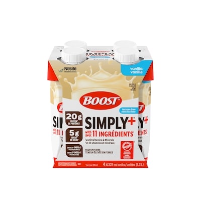 Nestle Health Science Boisson nutritive simply + vanille paquet de 4 325 ml, 4,00 $/100ml