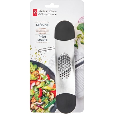 President's Choice Soft Grip Stainless Steel Rocking Garlic Press 1 ea, $8.00/1ea