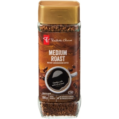 President's Choice Medium Roast Instant and Microground Coffee 100 g, $5.99/100g