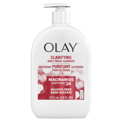 Olay Nettoyant pour le visage niacinamide + pep 24, clarifiant, sans sulfate 473 ml, 2,69 $/100ml