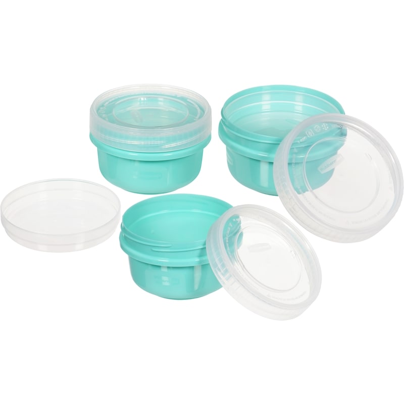 TakeAlongs Twist & Seal Food Storage Containers,Teal Splash, 3 Pack