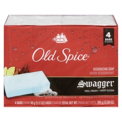 Old Spice Bar Soap For Men, Extra Clean, 4 Bars 4x90.0 g, $1.66/100g