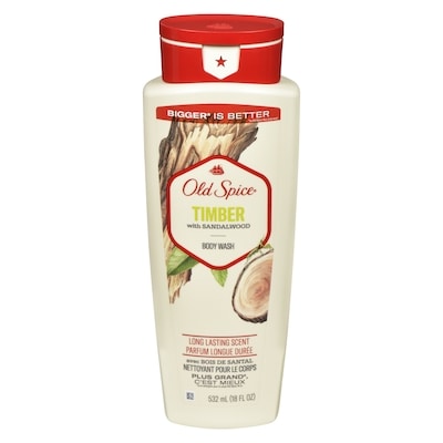 Old Spice Timber Body Wash with Sandalwood 532 ml, $1.50/100ml