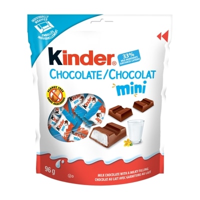 Kinder CHOCOLATE/CHOCOLAT Bar, Mini Milk Chocolate Candy Bar, 16 Pieces 96 g, $4.68/100g