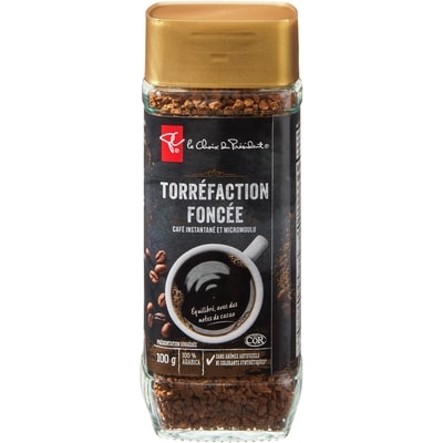 le Choix du Président Café instantané et micromoulu, torréfaction foncée 100 g, 5,00 $/100g
