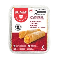 Sum-m Rouleaux de printemps à la tarte aux pommes avec sauce au caramel 350 g, 1,28 $/100g