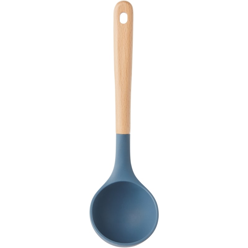 Beechwood Ladle with Silicone Head - Blue