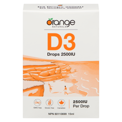 Orange Naturals D3 Drops 2500 Iu 15 ml, $129.93/100ml
