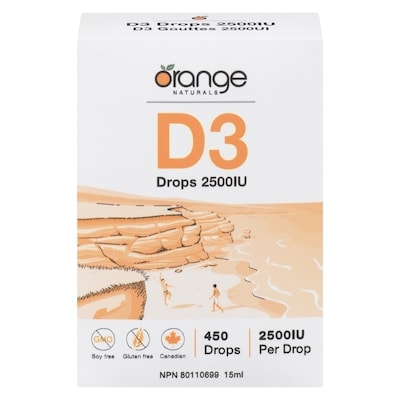 Orange Naturals D3 Drops 2500 Iu 15 ml, $133.27/100ml