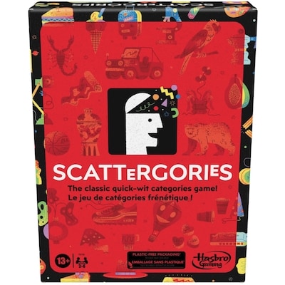 Hasbro Jeu Scattergories classique, jeu de groupe pour ados et adultes, à partir de 13 ans, jeu de société pour 2 joueurs et plus 1 ea, 30,00 $/1ch